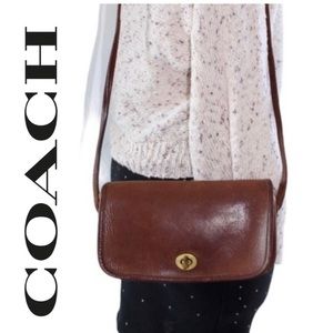 Vintage Coach Purse Dinky Brown Leather